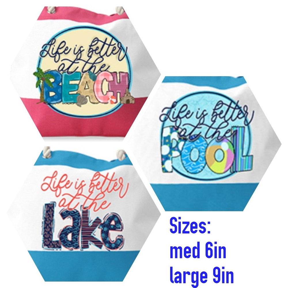 Life is better at lake, beach,Pool HTV Decals